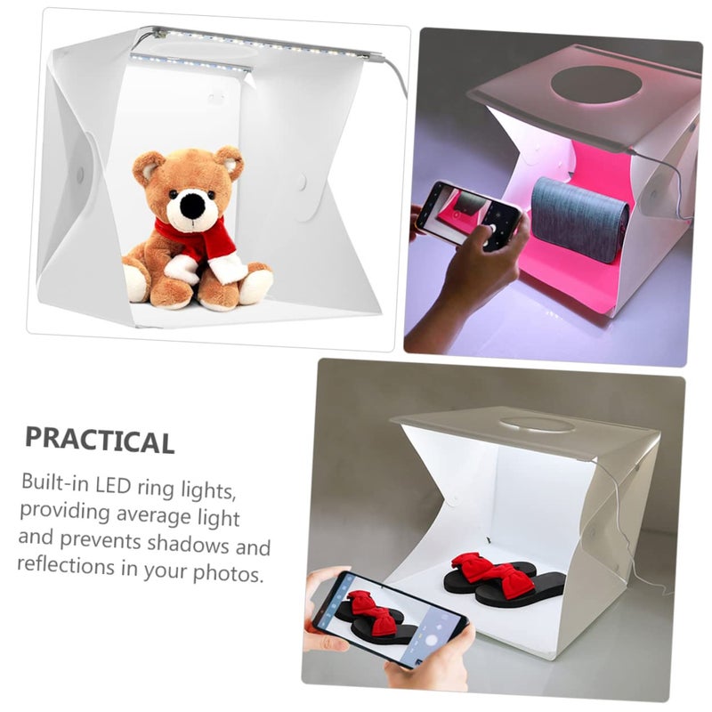 Portable Photography Light Box with Dual Color Backdrops Foldable Studio Tent - Image 4