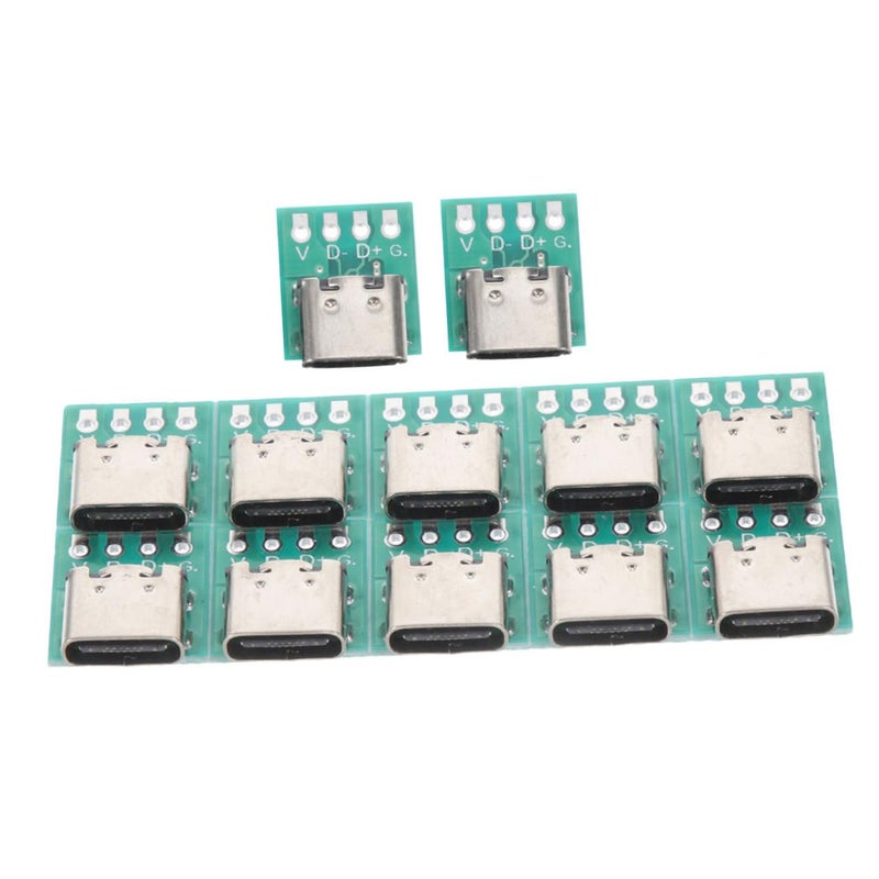 12 Pcs USB C PCB Converter Board DIY Connector For Cable Extension 24 Pin - Image 2