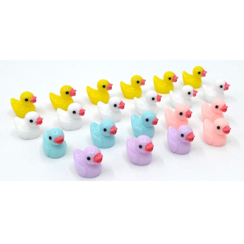 EMiEN Animal Miniature Ornament for DIY Dollhouse Decoration Fairy Garden Plant Dcor Nice Decoration Accessories for DeskCabinetKids RoomParty etc ChristmasBirthday 21PCS Little Mini Ducks