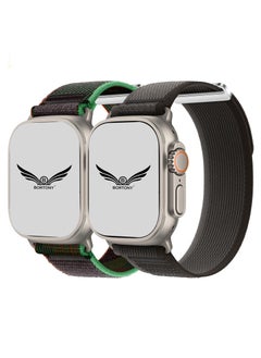 Apple Watch Band Alpine Loop Band 38mm 40mm 41mm Pack of 2 for Men Women Nylon Woven Sport Strap Compatible with iWatch Series 8 Ultra 7 SE 6 5 4 3 2 1