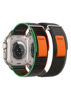 BORTONY Apple Watch Band Alpine Loop Band 38mm 40mm 41mm Pack of 2 for Men Women Nylon Woven Sport Strap Compatible with iWatch Series 8 Ultra 7 SE 6 5 4 3 2 1  - Image 2