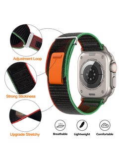 BORTONY Apple Watch Band Alpine Loop Band 38mm 40mm 41mm Pack of 2 for Men Women Nylon Woven Sport Strap Compatible with iWatch Series 8 Ultra 7 SE 6 5 4 3 2 1  - Image 3