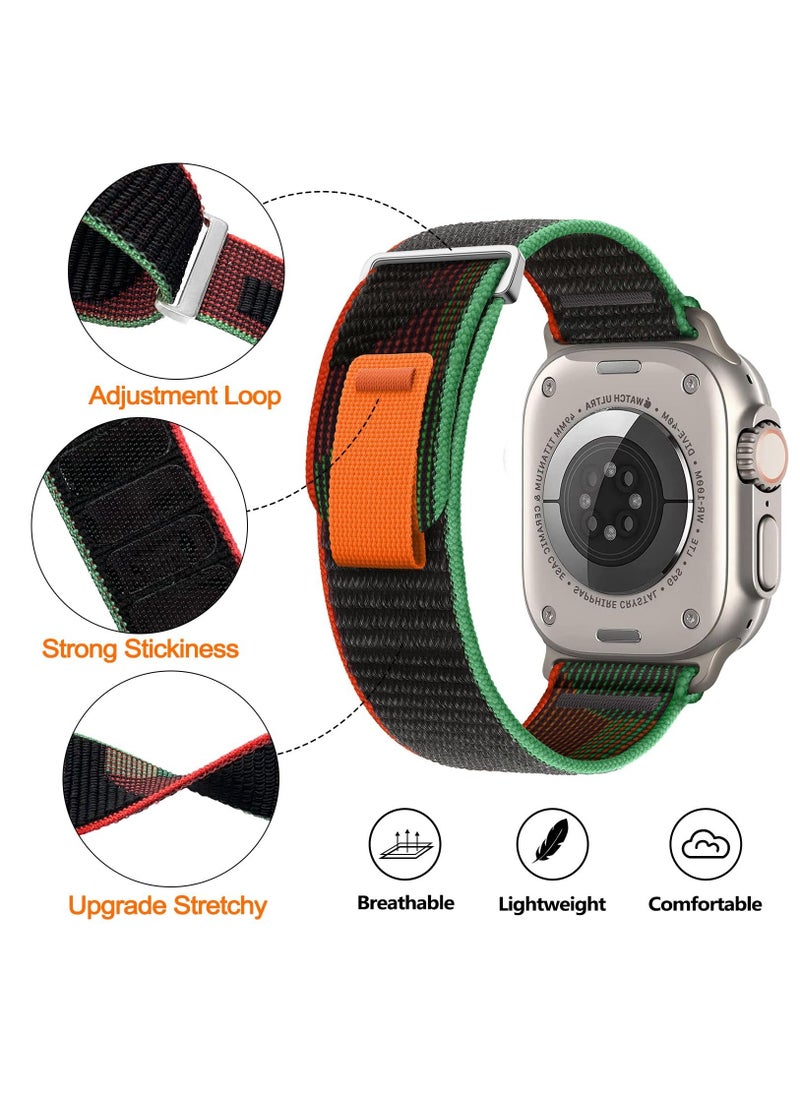 BORTONY - Apple Watch Band Alpine Loop Band 38mm 40mm 41mm Pack of 2 for Men Women Nylon Woven Sport Strap Compatible with iWatch Series 8 Ultra 7 SE 6 5 4 3 2 1 - Image 1