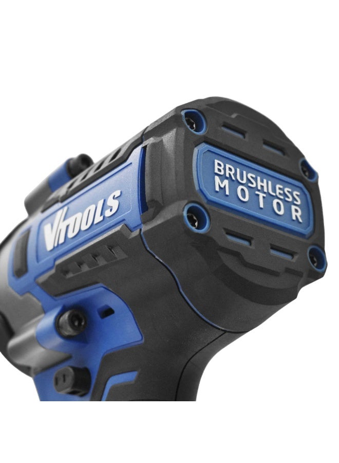 VTOOLS 20V Cordless Brushless Impact Wrench with 4.0Ah Battery and Charger - Image 4