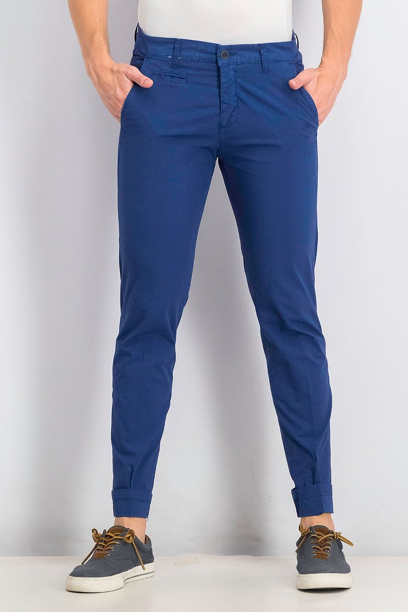 Liu Jo Men Slim Chino Pants, Denim Blue - Image 1