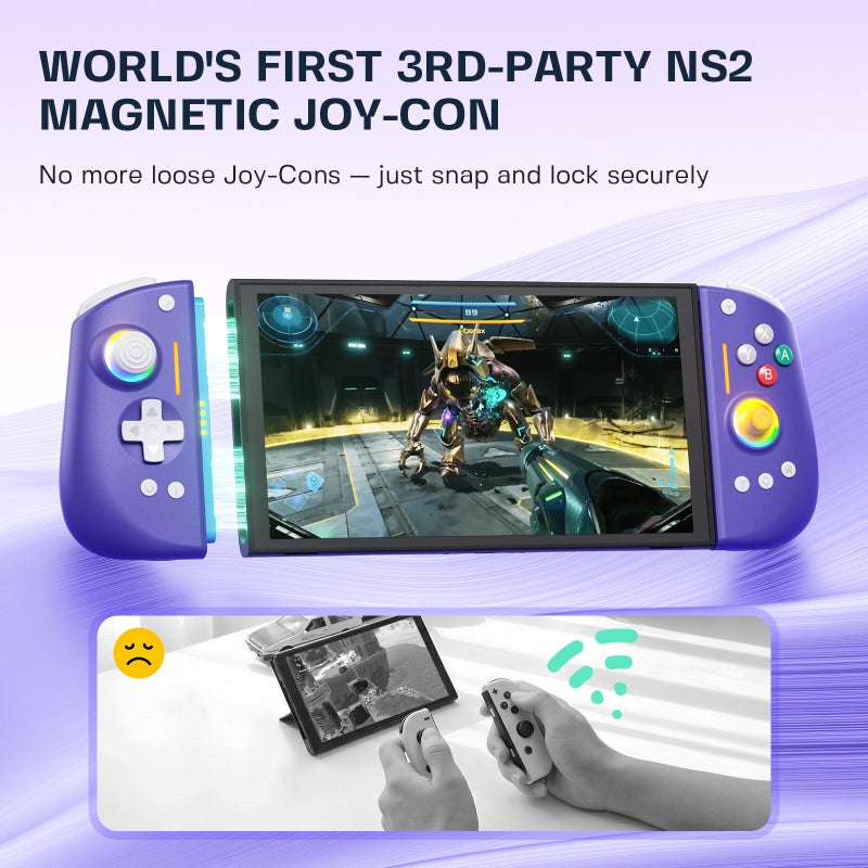 Nyxi Hyperion 3 Wireless Modular Gamepad for Nintendo Switch 2, Light Purple - Image 4