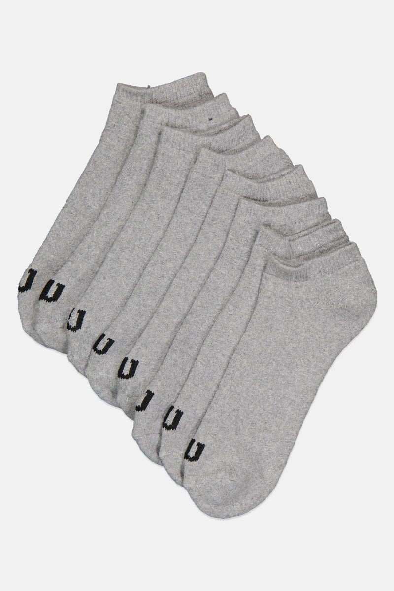 Wilson Men 8 Pairs Brand Logo Crew Socks, Grey - Image 1