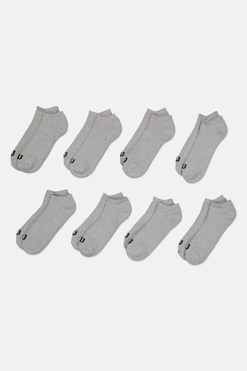 Wilson Men 8 Pairs Brand Logo Crew Socks, Grey - Image 2
