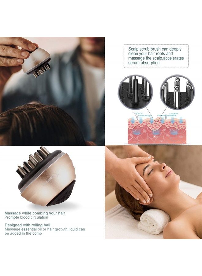 Oradrem Scalp Applicator Comb for Hair Scalp Treatment, Scalp Treatment Applicator Brush Thinning Hair and Hair loss Apply to Various Brands Hair Groth Serum Oil (Gold)  - Image 3