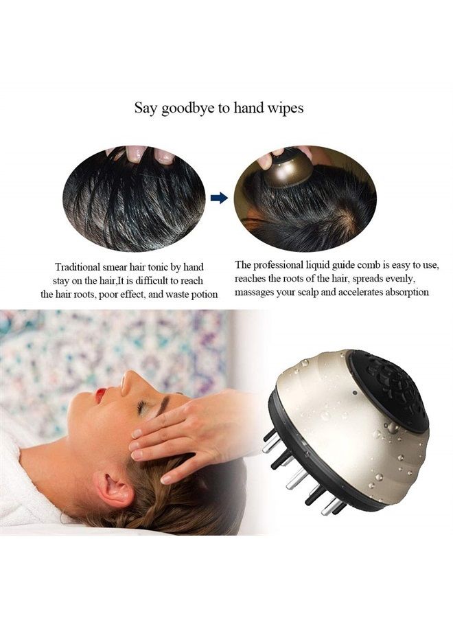 Oradrem Scalp Applicator Comb for Hair Scalp Treatment, Scalp Treatment Applicator Brush Thinning Hair and Hair loss Apply to Various Brands Hair Groth Serum Oil (Gold)  - Image 2