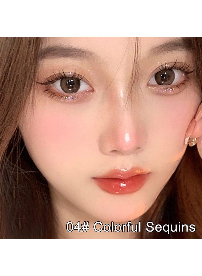 إريندي محدد عيون سائل لامع، مكياج كوري على شكل دمعة، لامع معدني، خفيف الوزن مقاوم للماء يدوم طويلاً، غراء لامع فضفاض للكريستالات، مكياج عيون لامع لعيد الميلاد، ترتر ملون - Image 3