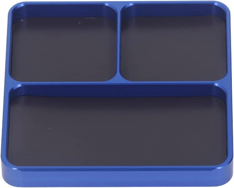 Magnetic T Blue Skid 13 8x11x2cm Aluminum Alloy Easy Screws Holder Tool for DIY Projects Magnetic TrayAlloy TrayMetal Allow to in Tools - Image 4