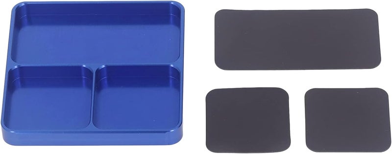 Magnetic T Blue Skid 13 8x11x2cm Aluminum Alloy Easy Screws Holder Tool for DIY Projects Magnetic TrayAlloy TrayMetal Allow to in Tools - Image 2