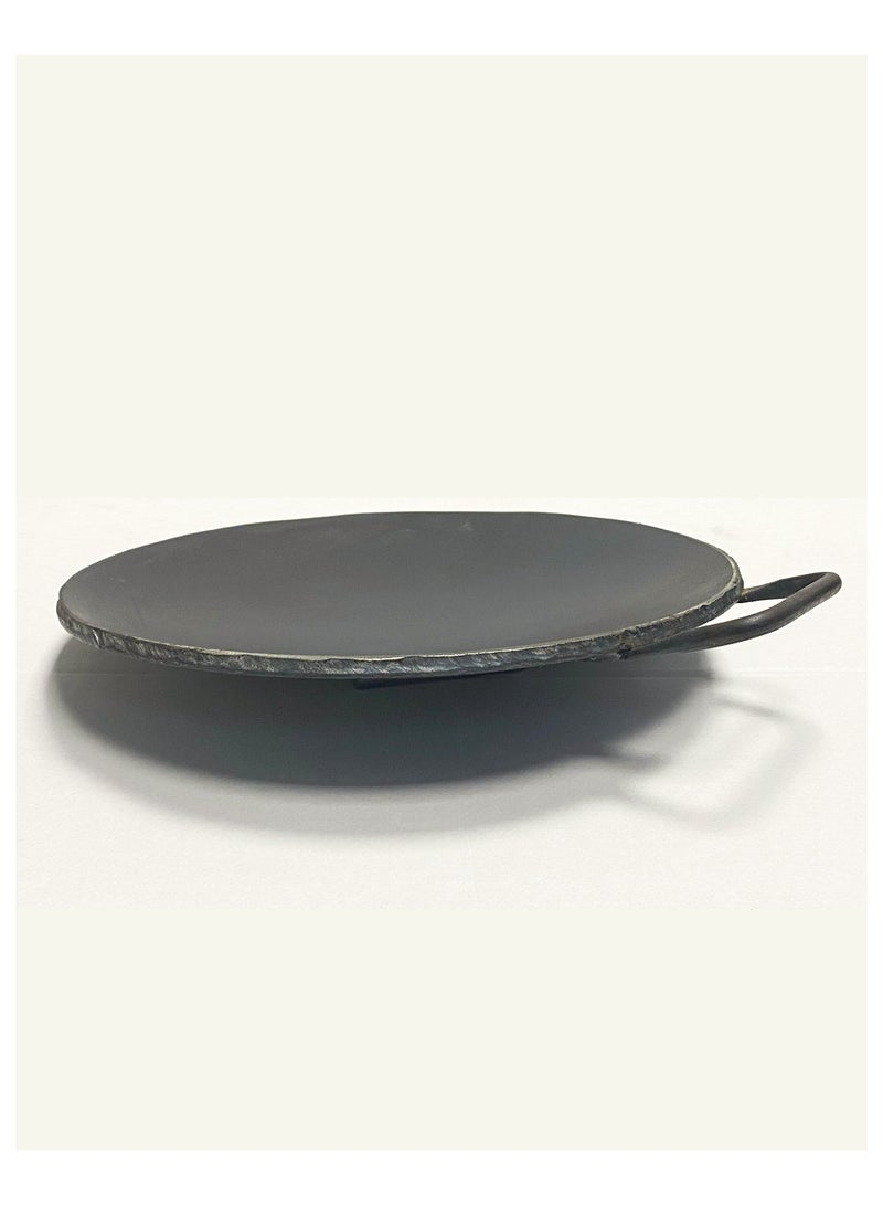 TAJ Iron Concave Dosa Tawa Heavy Guage with Handle 31cm X 10mm Black - Image 4