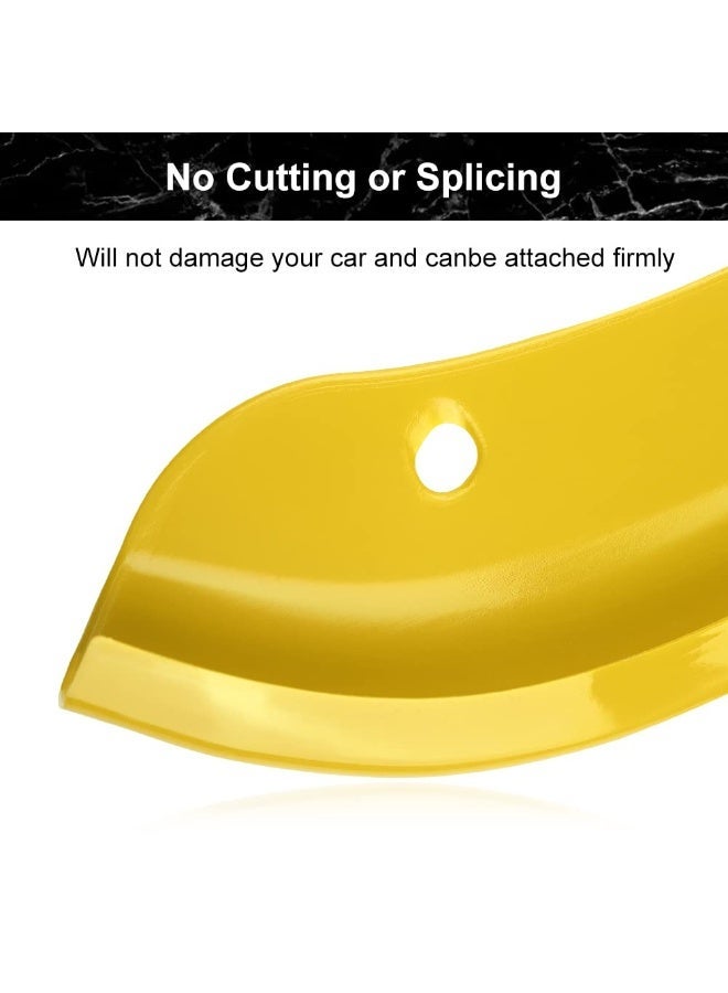 KISSUN Front Bumper Lip Splitter Protector Compatible with Dodge Challenger SRT Hellcat 2015-2021 2015 2016 2017 2018 2019 2020 2021, SRT Challenger Accessories, Not for Widebody, Yellow, 2pcs - Image 4