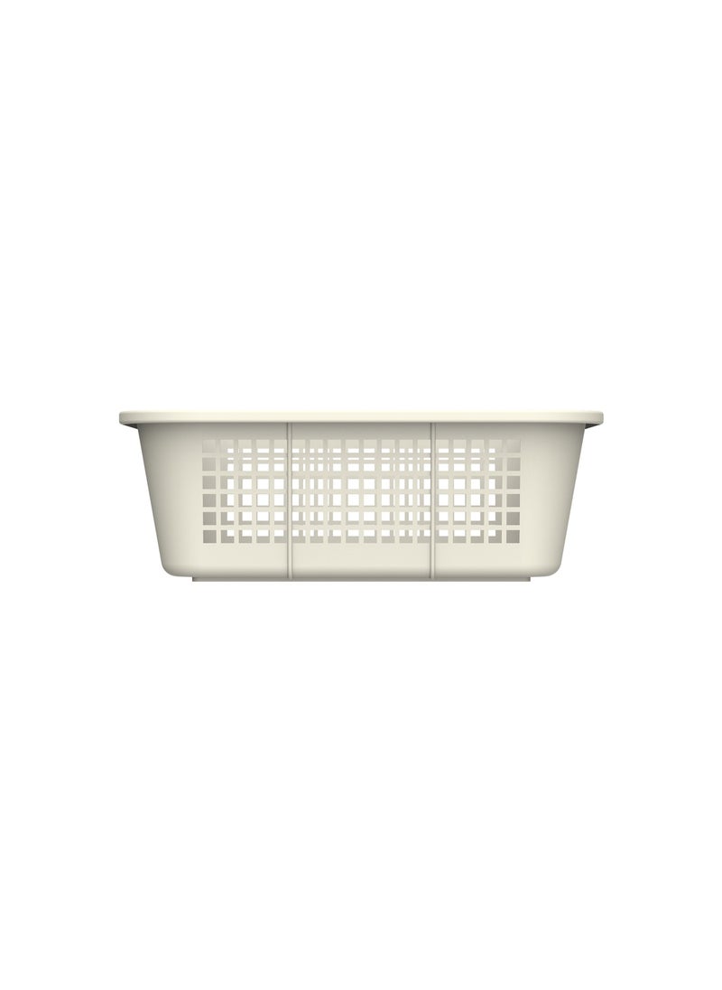 Cosmoplast - سلة تخزين فواكه متوسطة بلاستيك أبيض فاتح 36x27x10 سم - Image 1