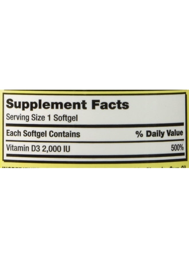 Extra Strength Vitamin D-3 2000 Iu 600 Soft Gels