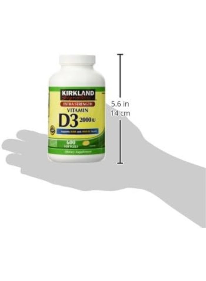 Extra Strength Vitamin D-3 2000 Iu 600 Soft Gels