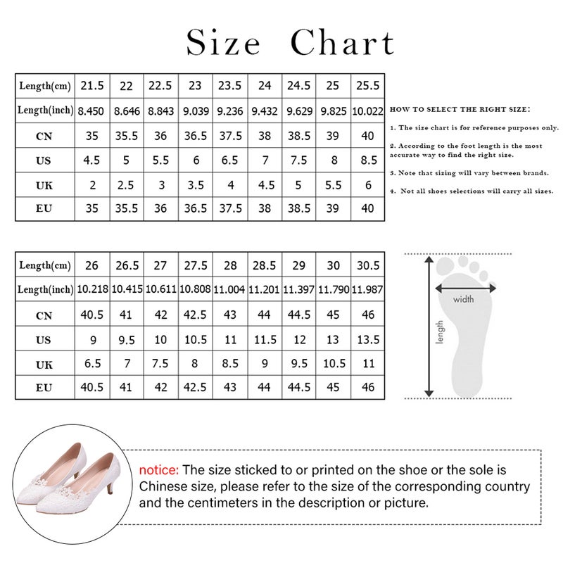 1 Pair Lace High-heeled Shoes Bride Wedding High Heels (White) - Image 3