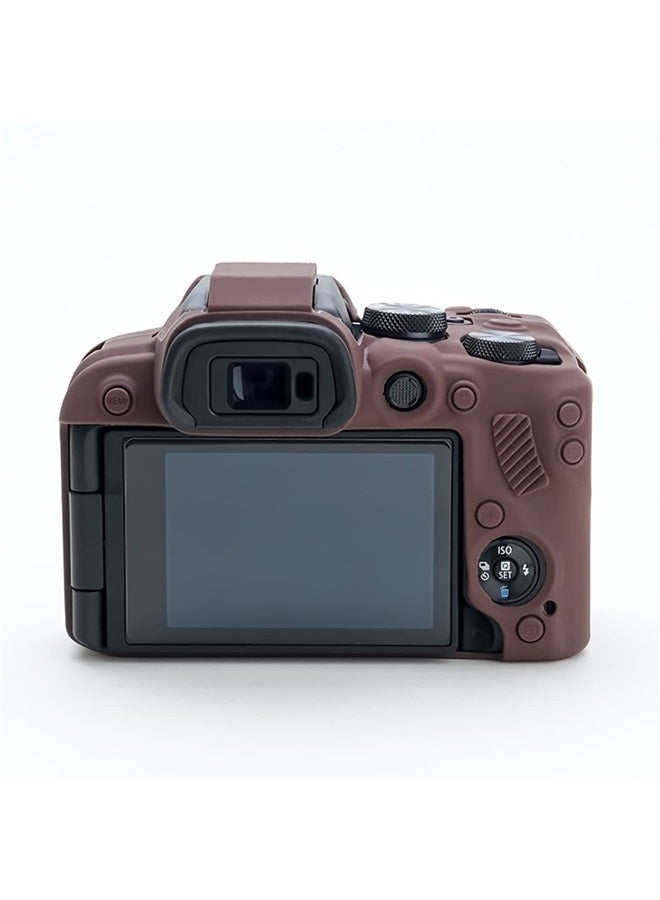 Rieibi EOS R10 Camera Case - Silicone Case for Canon eos R10 Digital Camera - Protective Cover Silicone for Canon R10 - Coffee - Image 2