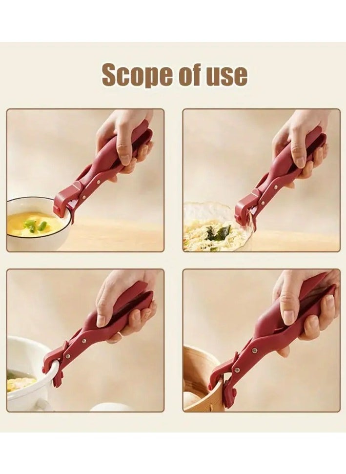 Goolsky Multi-Purpose Anti-Scald Bowl Gripper, Versatile Kitchen Pot, Dish & Cast Iron Pan Handler, Durable Plastic Hot Pad Tongs, with Non-Slip Grip, for Safe and Easy Cooking Accessory  - Image 2