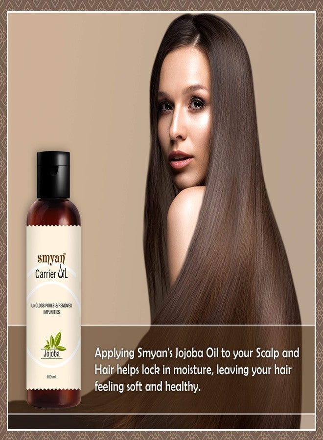 Smyan Jojoba Oil For Skin And Hair - Cold Pressed Virgin & Unrefined - 100ml - Image 3