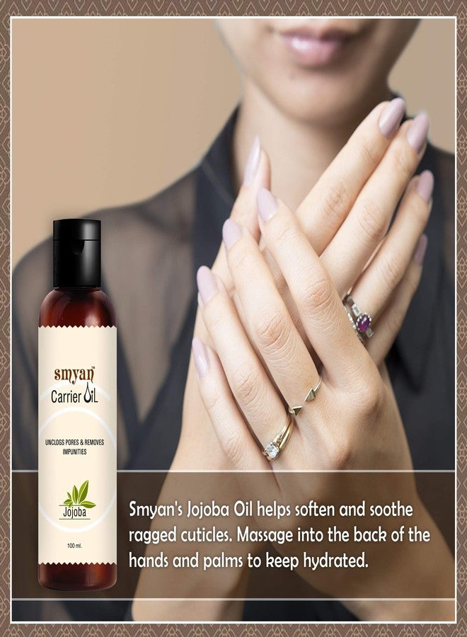 Smyan Jojoba Oil For Skin And Hair - Cold Pressed Virgin & Unrefined - 100ml - Image 4