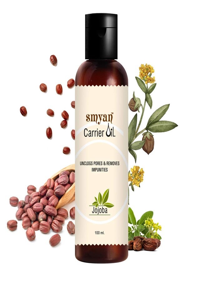 Smyan Jojoba Oil For Skin And Hair - Cold Pressed Virgin & Unrefined - 100ml - Image 1