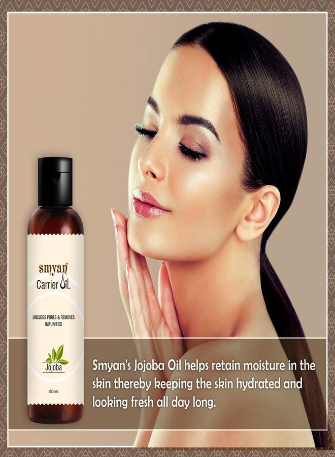 Smyan Jojoba Oil For Skin And Hair - Cold Pressed Virgin & Unrefined - 100ml - Image 2