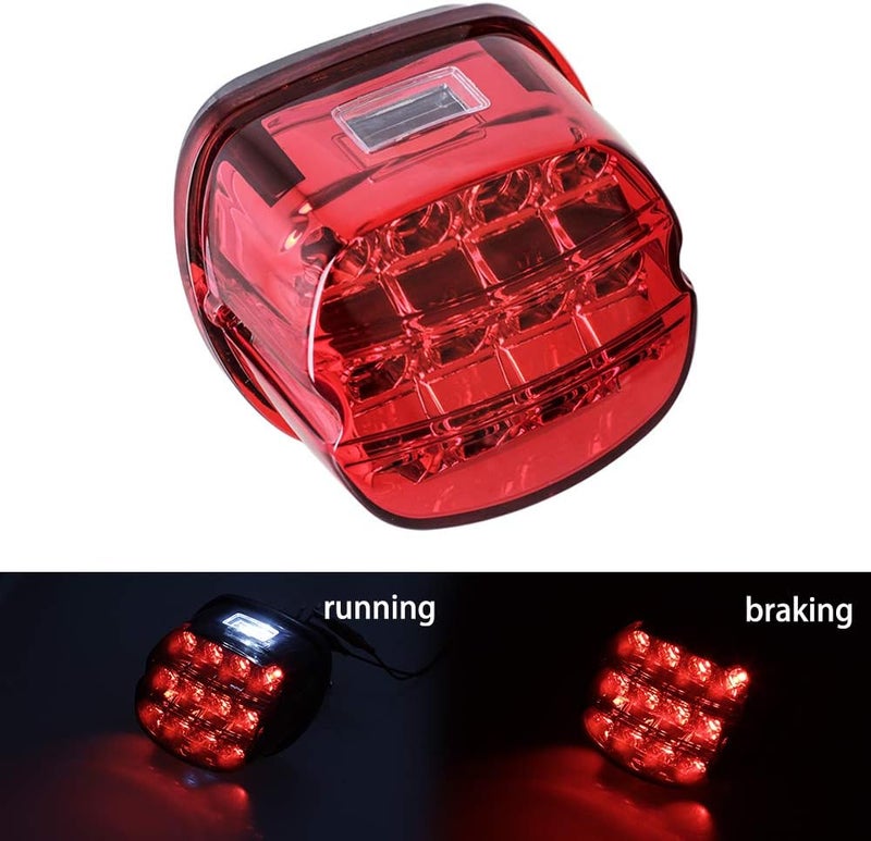 NTHREEAUTO Red LED Rear Tail Lights Motorcycle Taillights Brake Running Compatible with Harley Touring Dyna Road King Electra Glide Street Bob - Image 4