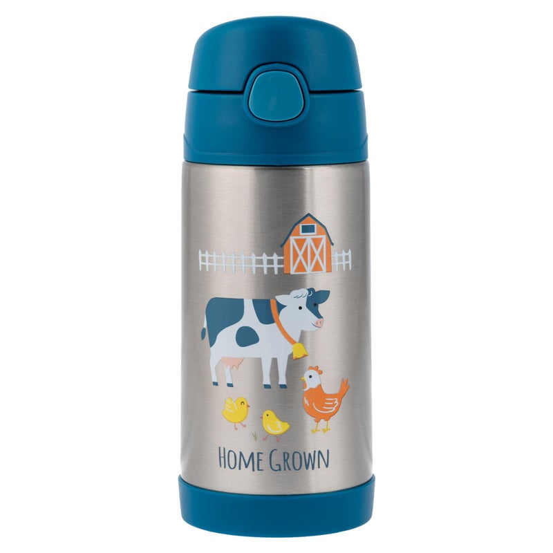 Stephen Joseph Double Wall Stainless Steel Bottles Insulated Water Bottle for Kids Toddlers Vacuum Insulated Bottle with Straw BPAFree Water Bottle 118 Ounces Farm - Image 2