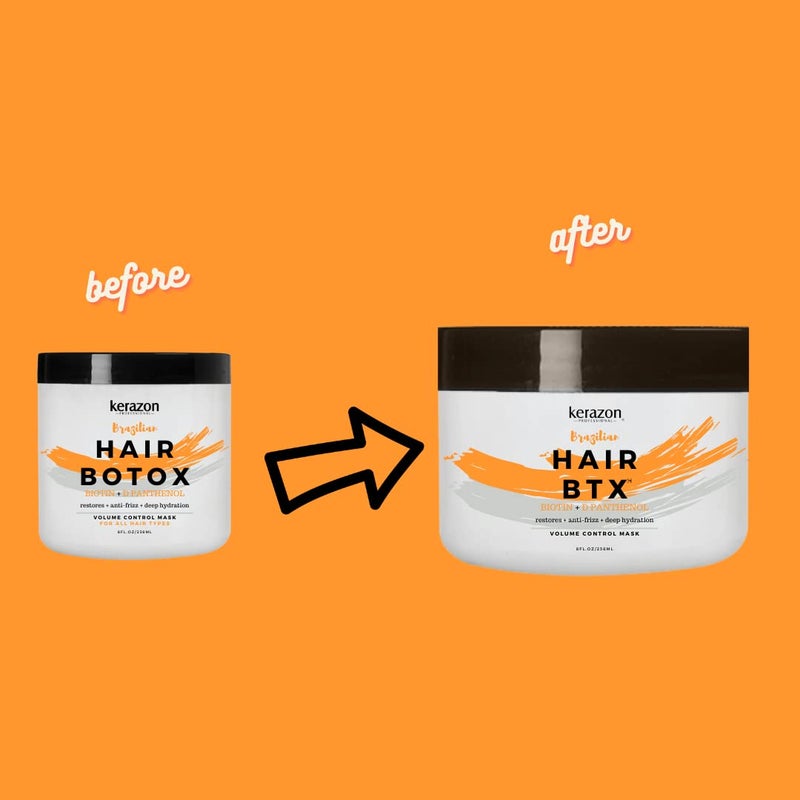 Kerazon Professional قناع علاج الشعر البرازيلي BTX 8 أونصات 236 مل - Image 4