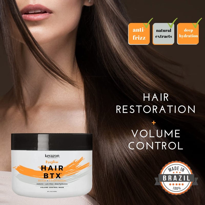 Kerazon Professional قناع علاج الشعر البرازيلي BTX 8 أونصات 236 مل - Image 5