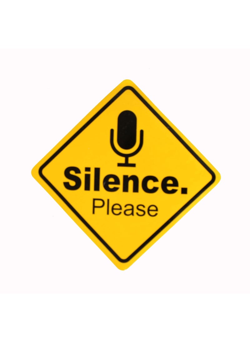 ESPLANADE eSplanade Silence Please Sign Sticker Decal - Easy to Mount Weather Resistant Long Lasting Ink (Size -5.5"x5.5")  - Image 2