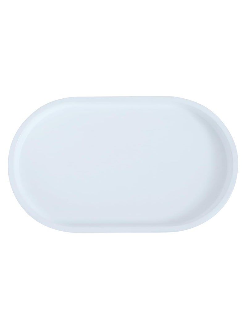 Obsessions Polyresin Textured Bath Tray, White & Black - Image 5