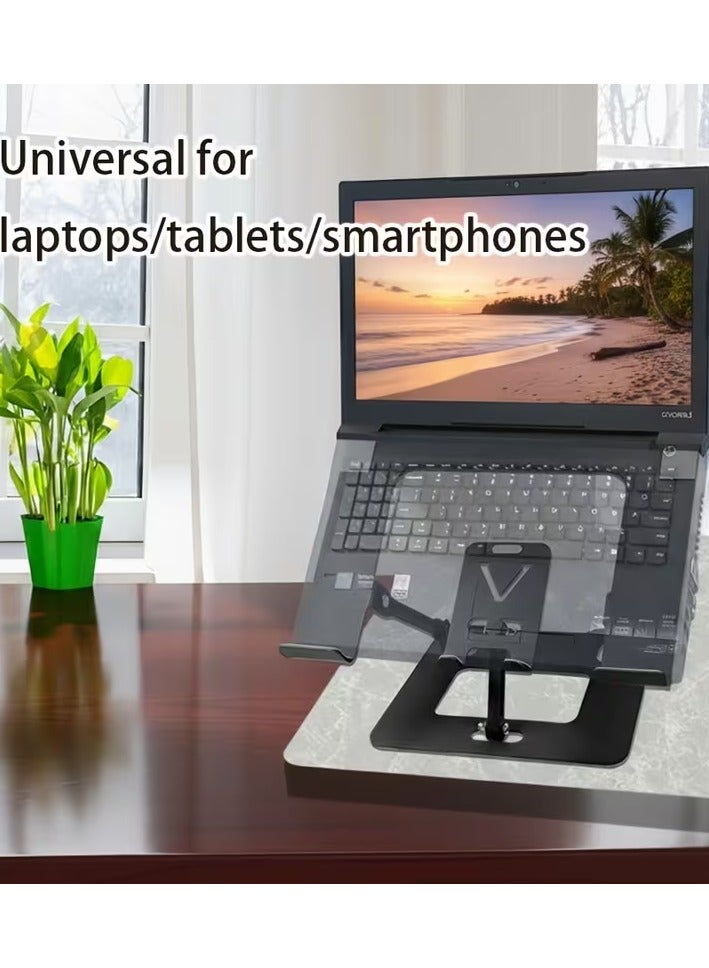 Laptop Stand with Fan,Laptop Cooling Stand with 2 Detachable Quiet Fans & Phone Holder, Adjustable Height & Angle,Laptop Cooling Pad for 10-18" Laptops, MacBook Pro,Gaming Laptops, Tablets - Image 3