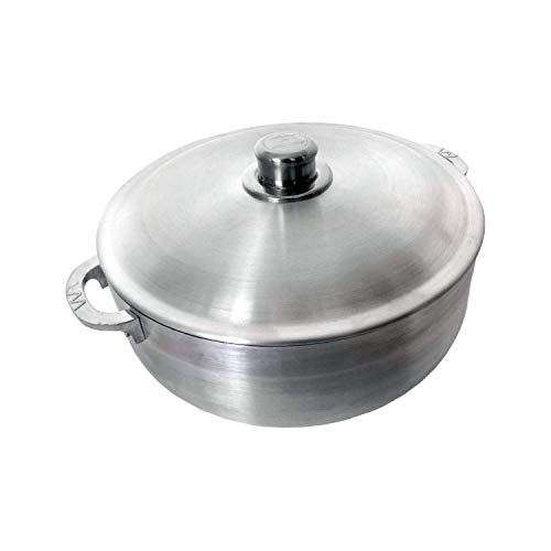 Cajun Classic Cajun 4.63-Quart Aluminum Dutch Oven Pot with Lid - Oven-Safe Round Caldero - Nickel-Free Stew Pot - Image 1