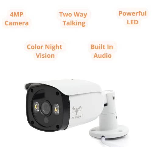 JK Vision IP Camera 4mp Outdoor, Colorful Night Vision, Built in Mic, 30M Range, 1 Year Warranty - Image 2
