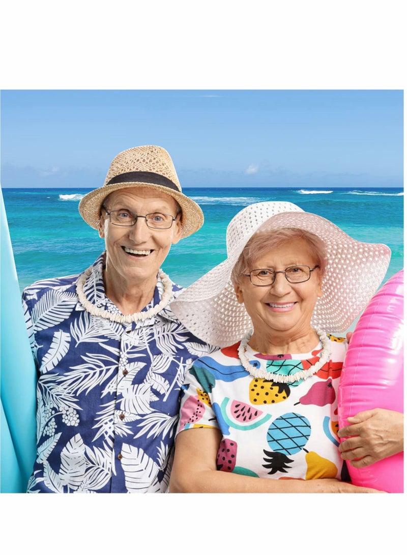 KASTWAVE Puka Shell Necklace, 2 Pcs Boho Cowrie Shell Choker White Clam Chip Surfer Necklaces, Beach Puka Seashell Necklaces with Extended Chain Adjustabale Weave Jewelry for Women Men Girls Boys - Image 4