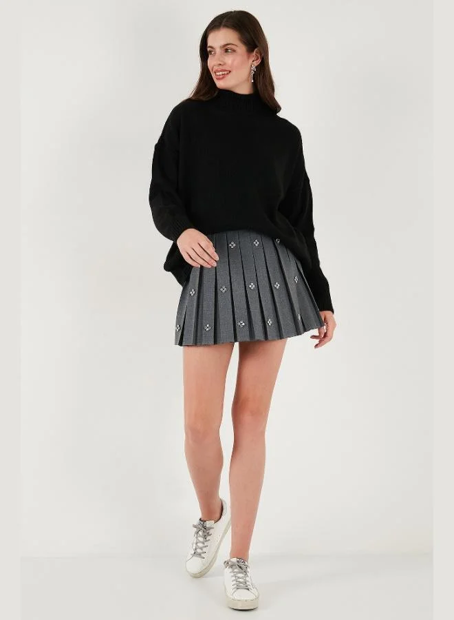 Lela Lela Premium Oversize Fit Turtleneck Soft Textured Knitwear Sweater Women's SWEATER 680KZ00469