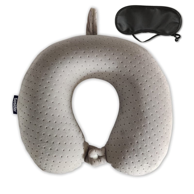 Gosider Memory Foam Travel Pillow Comfortable Travel Neck Pillow U Shape Support Neck and Head to Relieve Fatigue Portable Neck Pillow Suitable for Planes Trains SelfDriving Cars