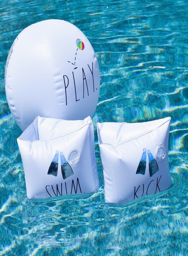 Coconut Float Rae Dunn x Water Wings & Beach Ball - Swim Kick Theme - Child Sized Inflatable Water Wings & Durable Water Toy - Child Floation Devices Perfect for Summer Parties & Swim Events - Image 5