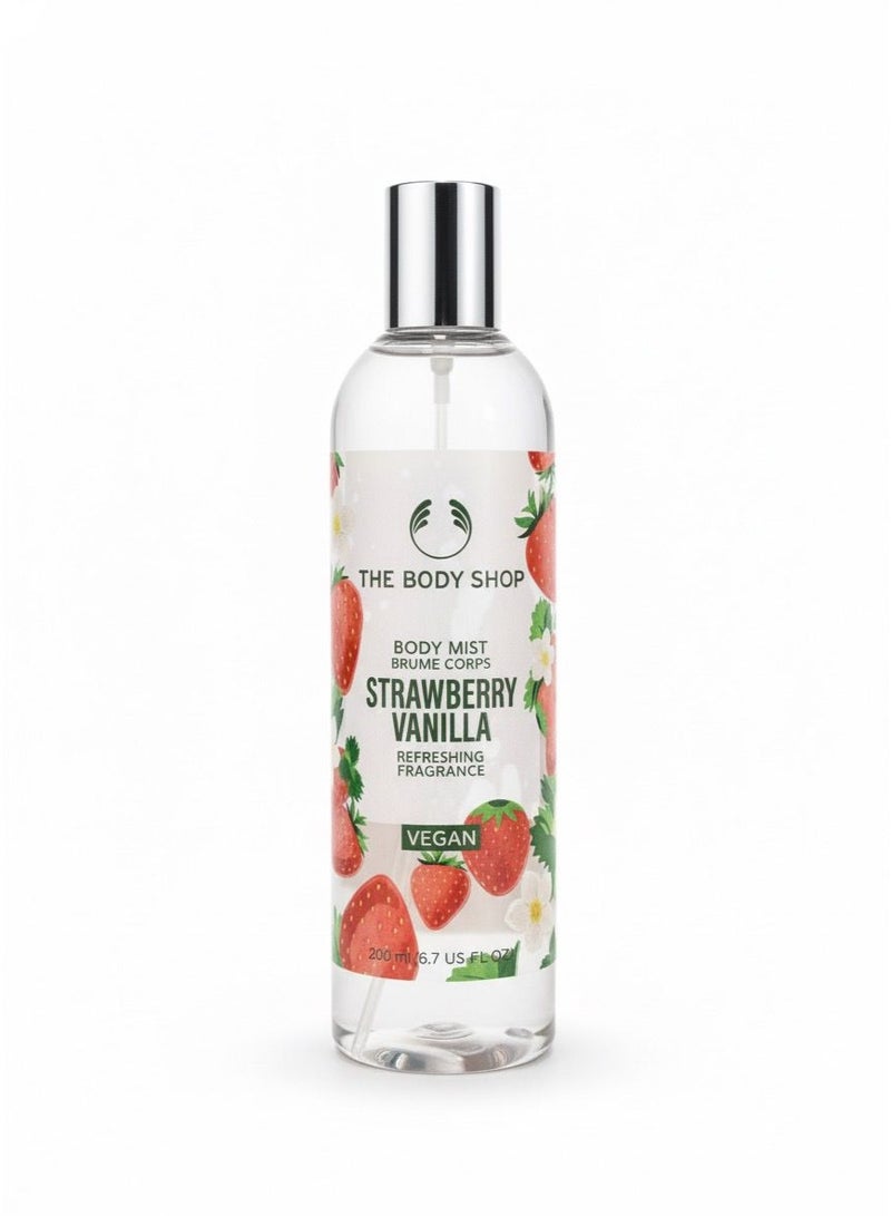 the body mist strawberry vanilia 200ml