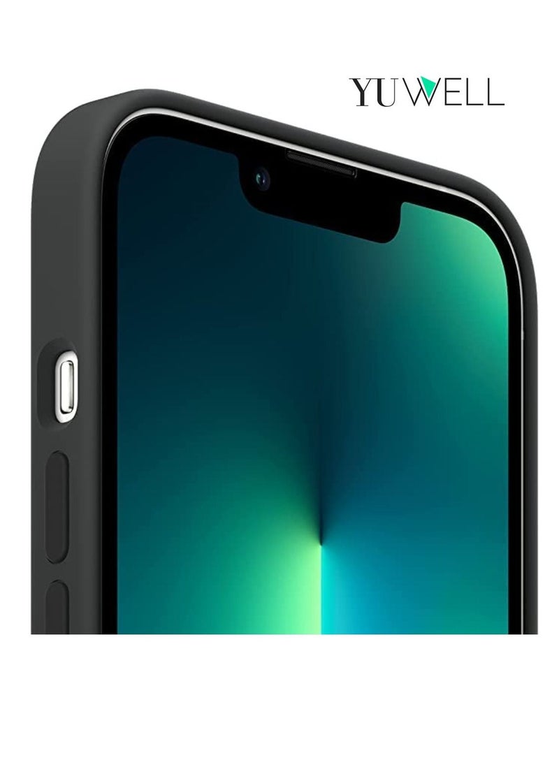 Yuwell iPhone 14 Plus Case Silicone Shockproof Protective Case Cover 6.7 Inch Soft Liquid Gel Rubber iPhone 14 Plus Silicone Case Black - Image 2