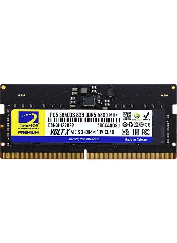 TwinMOS Ddr5 8gb 4800MHZ CL40 Notebook Ram (TMD58GB4800S40) 
