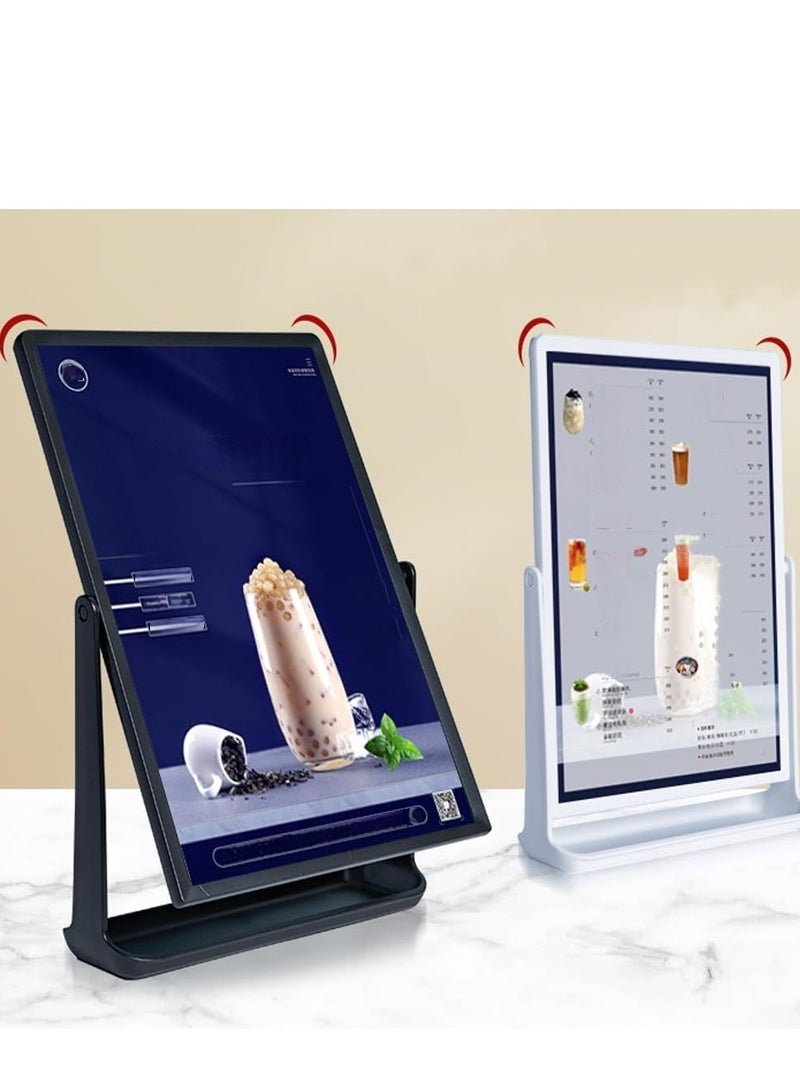 Eckek ABS Plastic Sign Holder, Menu Displays T Shape Sign Stand, Rotating Display Stand for Ads, Menu, Photos, Business Card - Image 4