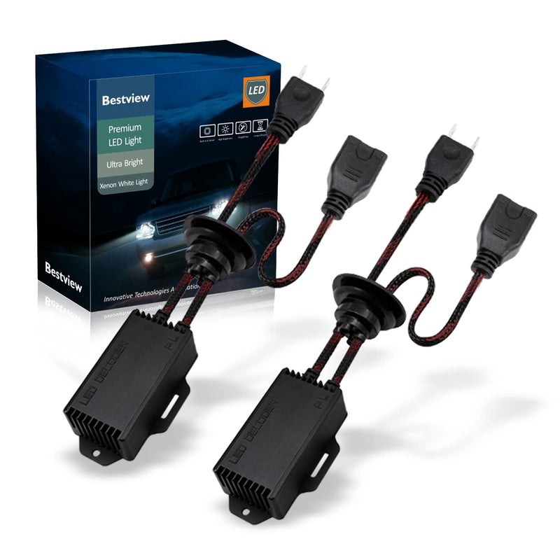 أفضل عرض H7 LED ضوء Canbus مفكك مضاد للوميض حزام مقاوم مفككات خالية من الأخطاء LED تحذير ملغٍ مقاوم محول عبوة من 2