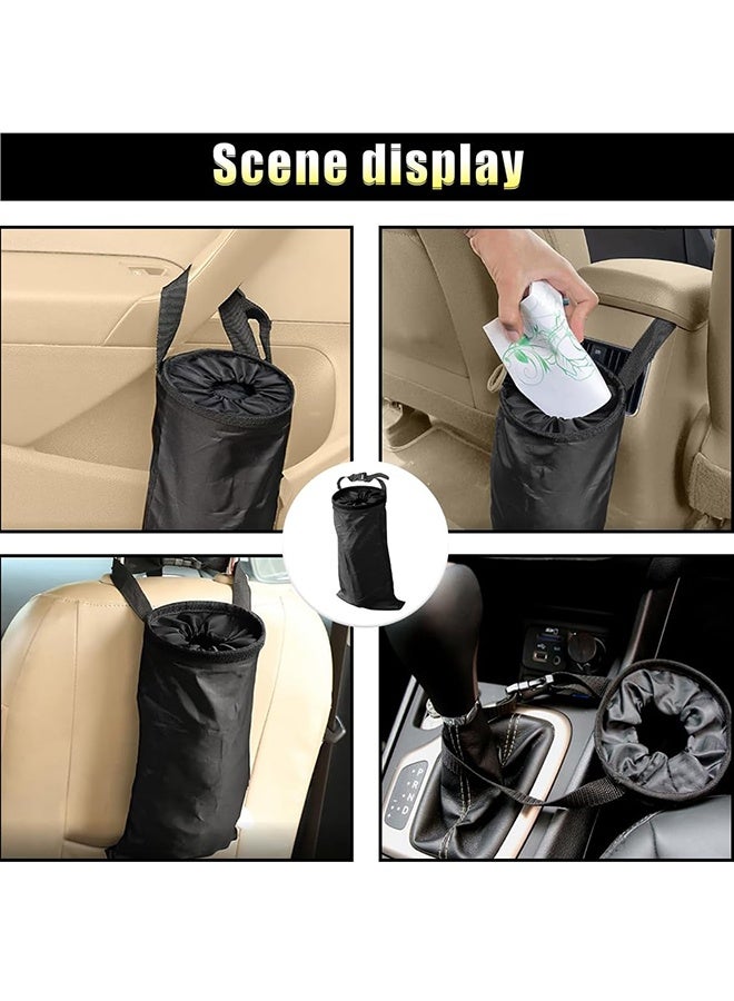 Lemon 2PCS Car Trash Bag, Auto Portable Trash Can Universal Hanging Car Garbage Bag, Waterproof Garbage Can with Elastic Opening, Car Organizer Auto Accessories for Car, Home, Outdoor  - Image 5