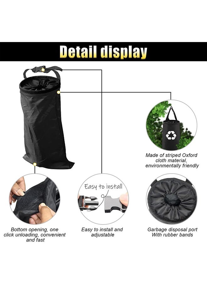 Lemon 2PCS Car Trash Bag, Auto Portable Trash Can Universal Hanging Car Garbage Bag, Waterproof Garbage Can with Elastic Opening, Car Organizer Auto Accessories for Car, Home, Outdoor  - Image 3