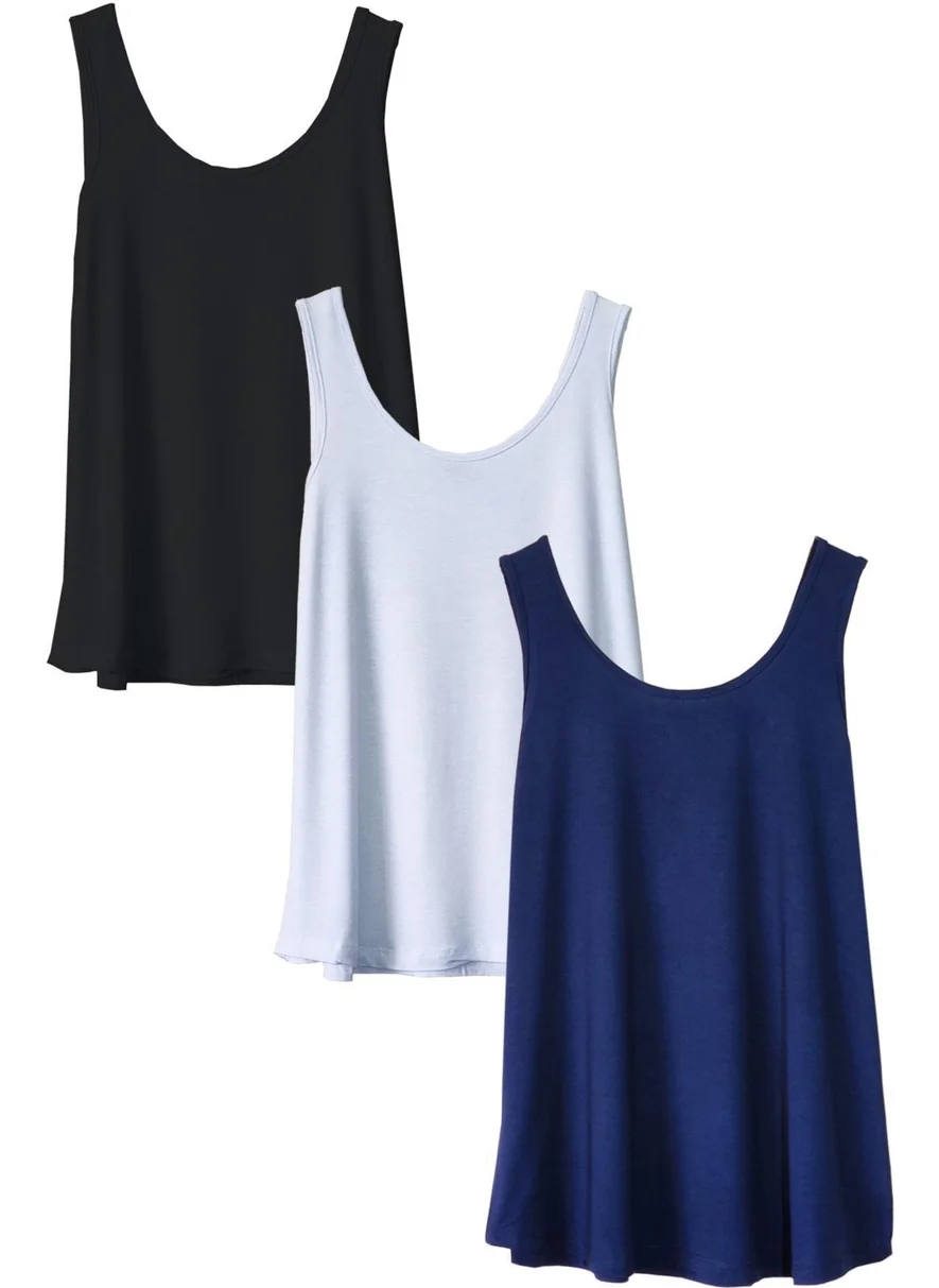 كوتن كونسيبت 3 Pieces Cotton Thick Strap Athlete T-Shirt